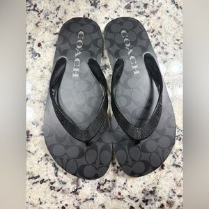 SOLDCoach Monogram Black Sandals